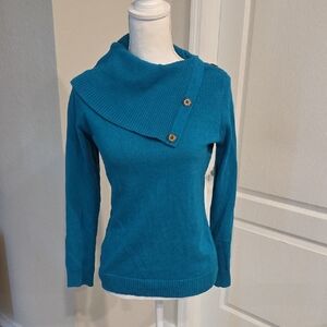 Banana Republic Turquoise Button-Detail Women's Sweater